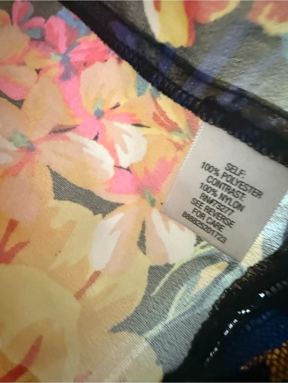 ❇️Candie's Black Sheer Floral Kimono Top with Lace Trim 2 for $22❇️ - Picture 3 of 4
